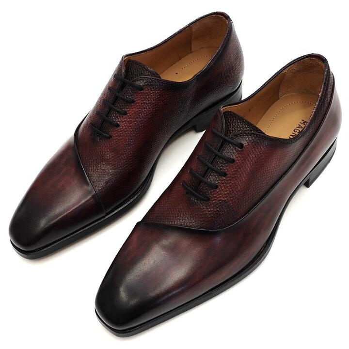 楽天市場】新品 MAGNANNI レザーシューズ 【サイズ：38】 ダークワイン 