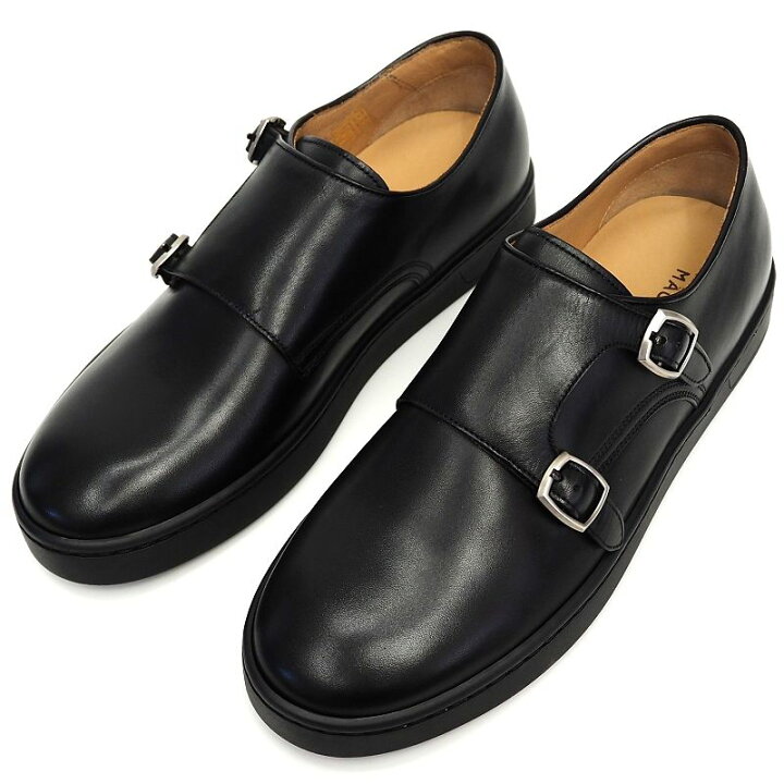 楽天市場】新品 MAGNANNI ダブルモンクストラップ レザースニーカー 