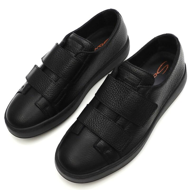 楽天市場】新品 Santoni レザースニーカー 【サイズ：UK6】 ブラック 