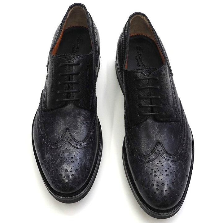 楽天市場】新品 Santoni ウィングチップ レザーシューズ 【サイズ：UK8 