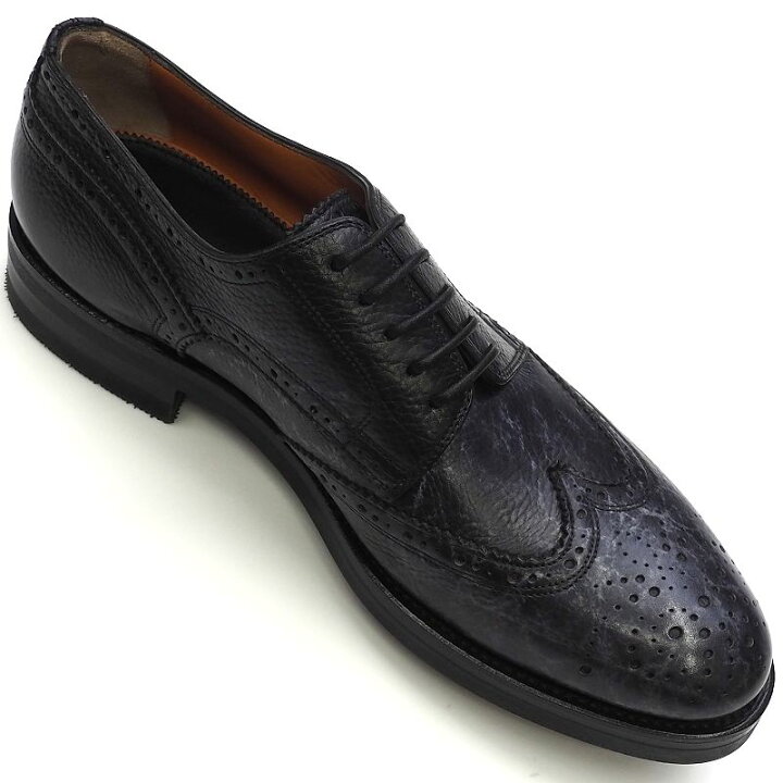 楽天市場】新品 Santoni ウィングチップ レザーシューズ 