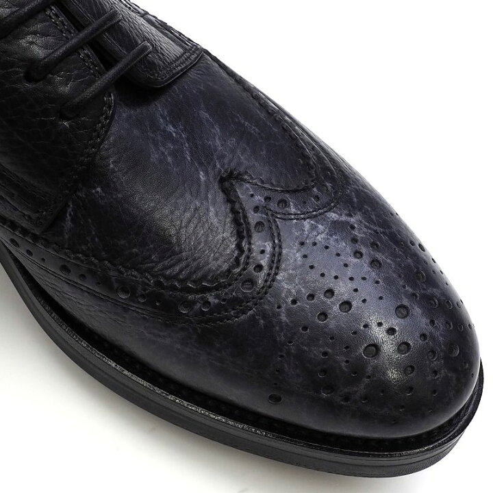 楽天市場】新品 Santoni ウィングチップ レザーシューズ 【サイズ：UK8 