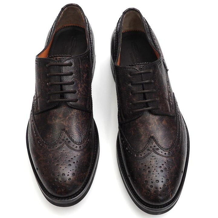 楽天市場】新品 Santoni ウィングチップ レザーシューズ 【サイズ：UK6 