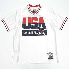 未使用品 Mitchell&Ness NBA AUTHENTIC マイケルジョーダン シューティングシャツ 【サイズ：44(L)】 ホワイト TEAM USA 92 ミッチェルアンドネス メンズ 5F4/L03303/HJAN07/HM/SYM