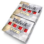 新品 Volvik VIVID ゴルフボール 2ダース(24球) レッド ボルビック メンズ 5CH/K04180(2)/HANU12/HMSYM
