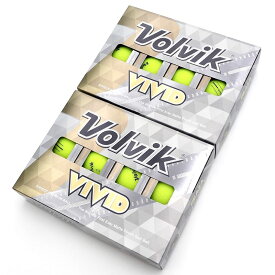 新品 Volvik VIVID ゴルフボール 2ダース(24球) ライムグリーン ボルビック メンズ 5CH/K04180(2)LG4/HEBR24/HM/SYM