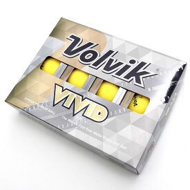 新品 Volvik VIVID ゴルフボール 1ダース(12球) イエロー ボルビック メンズ 5CH/K04180LY1/HEBR24/HM/SYM