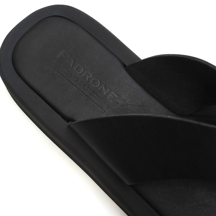 楽天市場】新品 PADRONE レザーサンダル 【サイズ：40】 ブラック 
