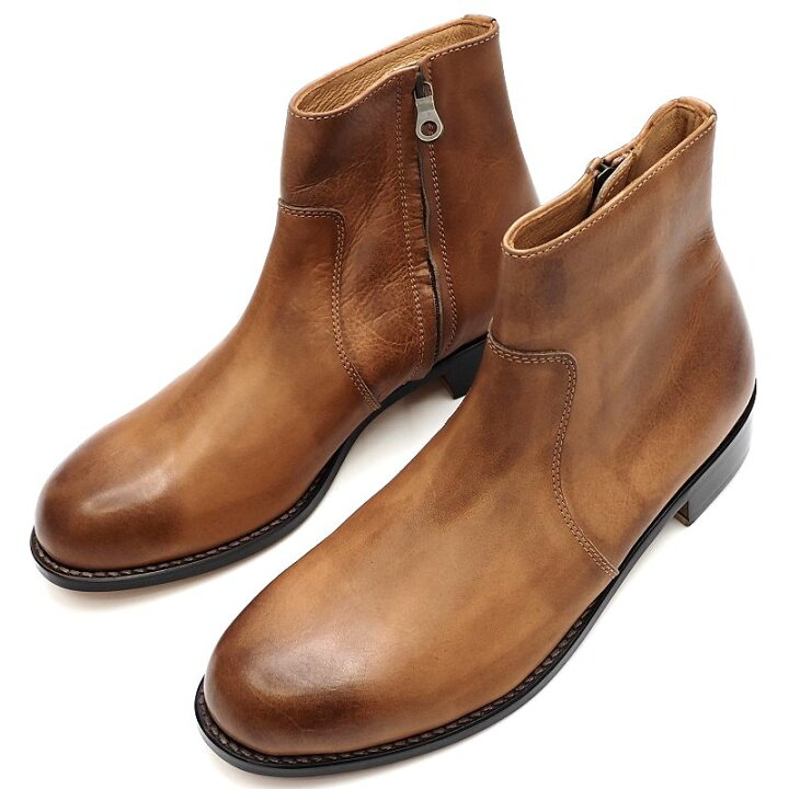 楽天市場】新品 PADRONE サイドジップ レザーブーツ 【サイズ：40 