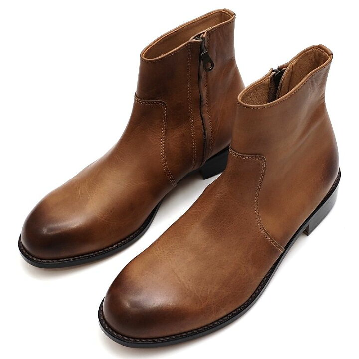 楽天市場】新品 PADRONE サイドジップ レザーブーツ 【サイズ：42 