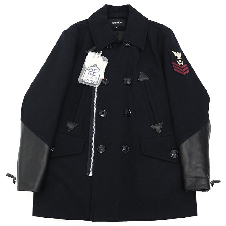 楽天市場】新品 22FW AVIREX Pコート 【サイズ：M】 ネイビー 6122143 