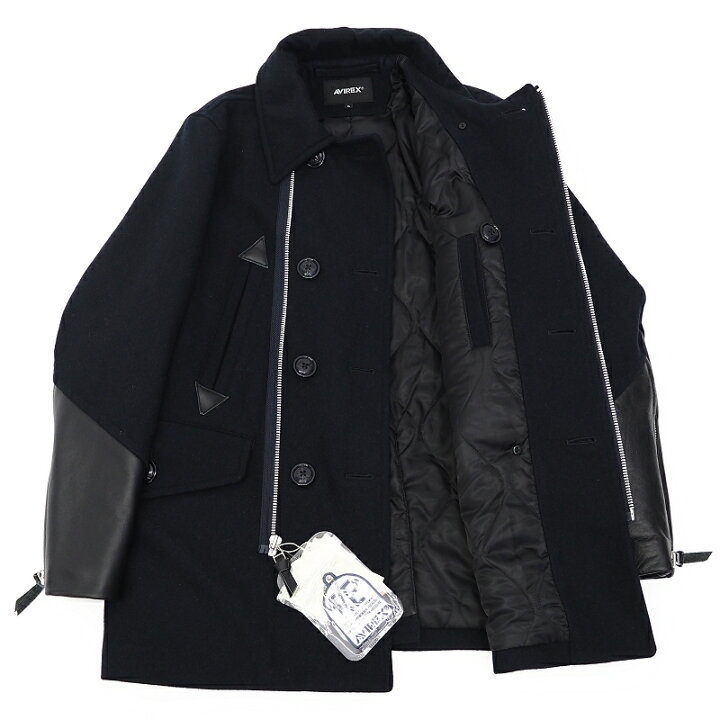 楽天市場】新品 22FW AVIREX Pコート 【サイズ：M】 ネイビー 6122143 