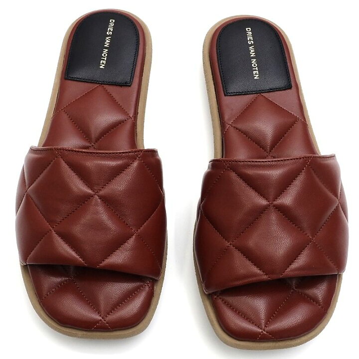 楽天市場】新品 DRIES VAN NOTEN キルティングレザー サンダル 