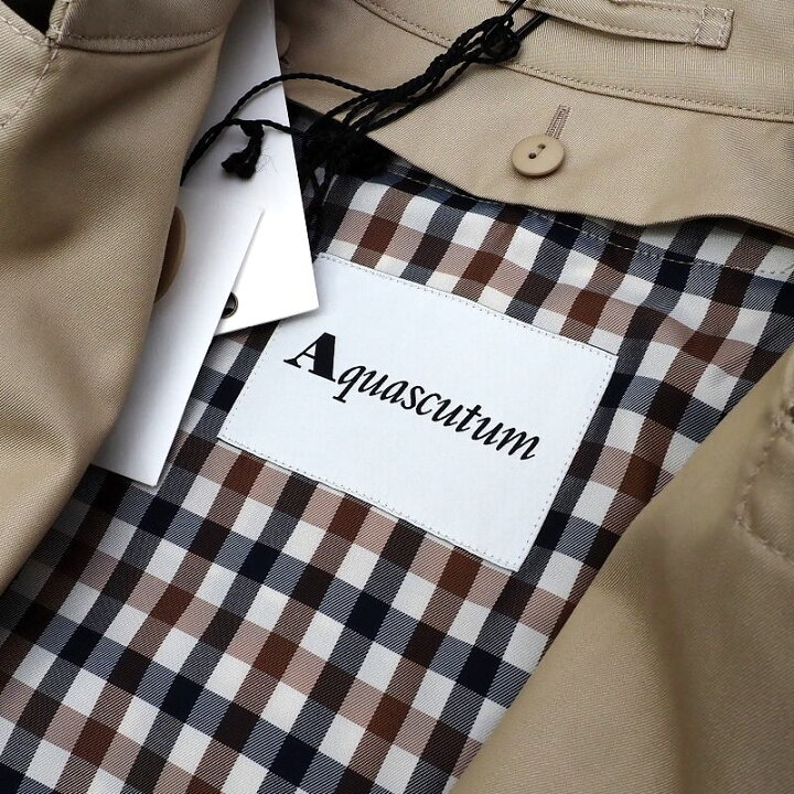 楽天市場】新品 Aquascutum トレンチコート 【サイズ：4】 ベージュ 