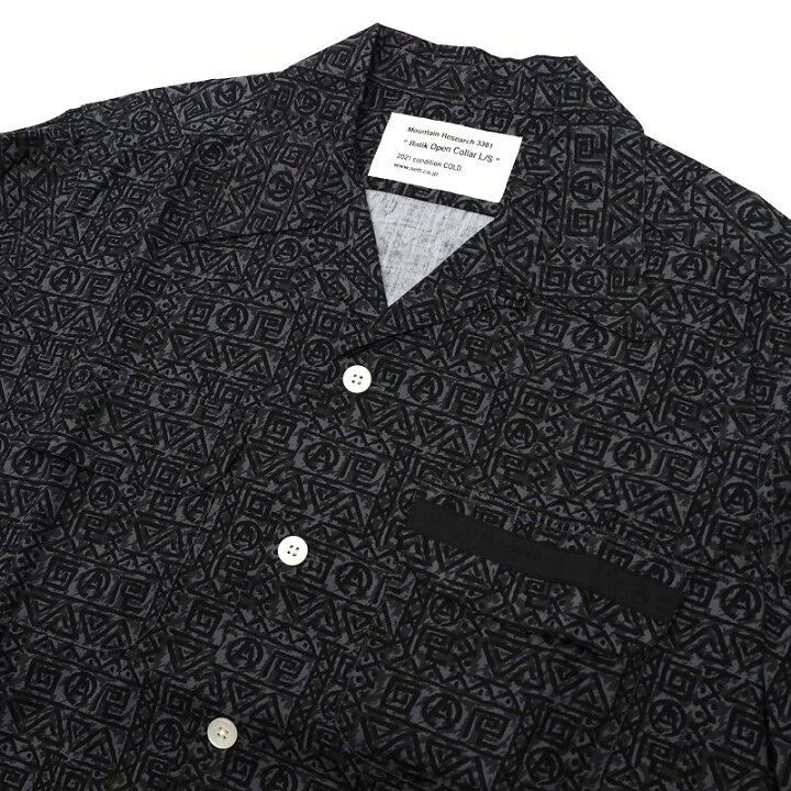 楽天市場】未使用品 Mountain Research Batik Open Collar L/S シャツ 