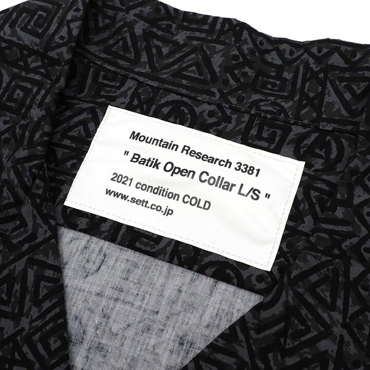 楽天市場】未使用品 Mountain Research Batik Open Collar L/S シャツ 
