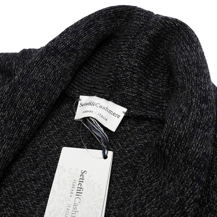 楽天市場】新品 Settefili Cashmere リネンコットン ショールカラー 