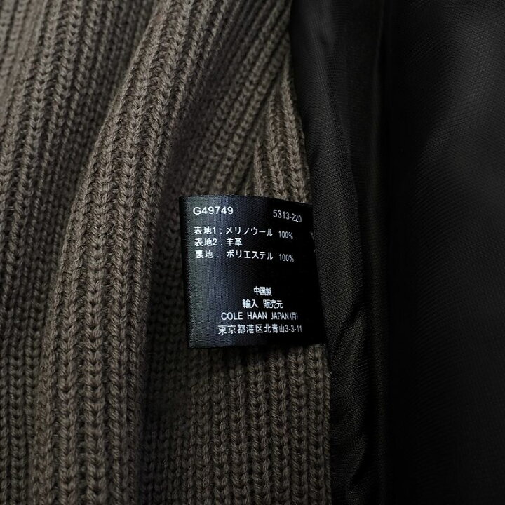 楽天市場】美品 COLE HAAN ニットジャケット 【サイズ：M】 カーキ 
