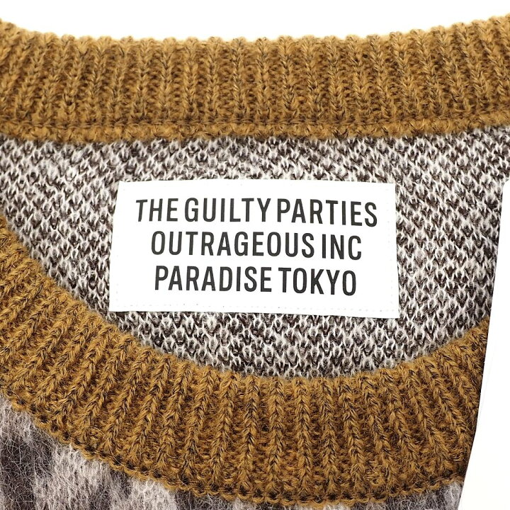 楽天市場】新品 WACKO MARIA GUILTY PARTIES LEOPARD MOHAIR CREW NECK 