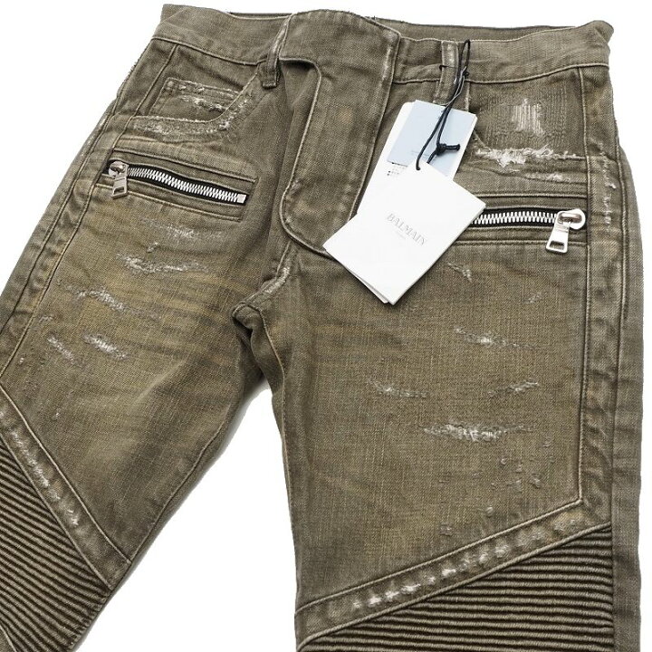 楽天市場】新品 18AW BALMAIN HOMME バルマン オム 日本製 バイカー 