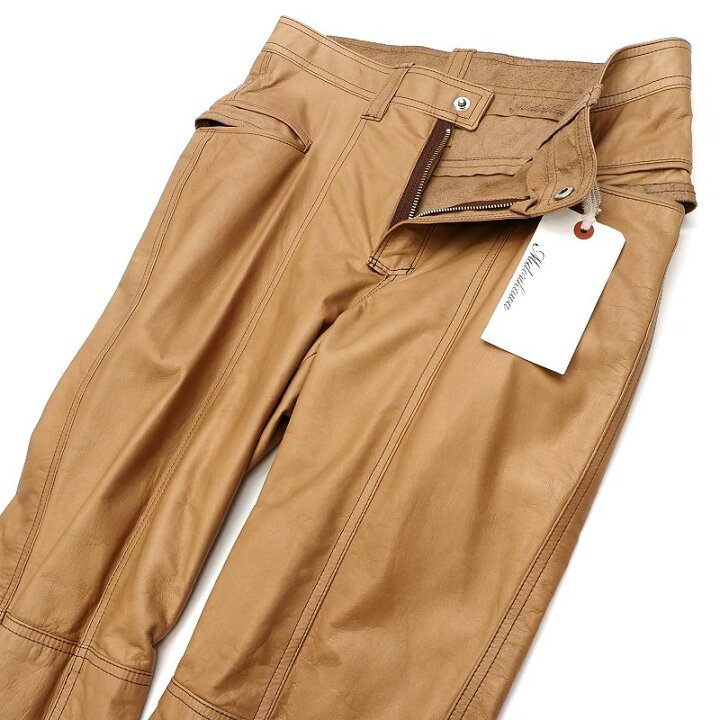 楽天市場】未使用品 21SS Midorikawa リバーシブル レザーパンツ 