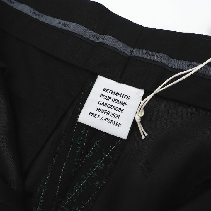 楽天市場】新品 VETEMENTS ウール パンツ 【サイズ：S】 ブラック 