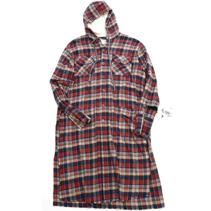 楽天市場】新品 20SS GREG LAUREN フーデッド フランネルシャツ コート 