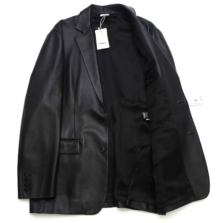 楽天市場】未使用品 20AW VETEMENTS レザージャケット 【サイズ：S 