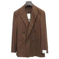 新品 CARUSO BUTTERFLY jacket ダブルジャケット 【サイズ：46】 キャメルブラウン 定価148500円 カルー…