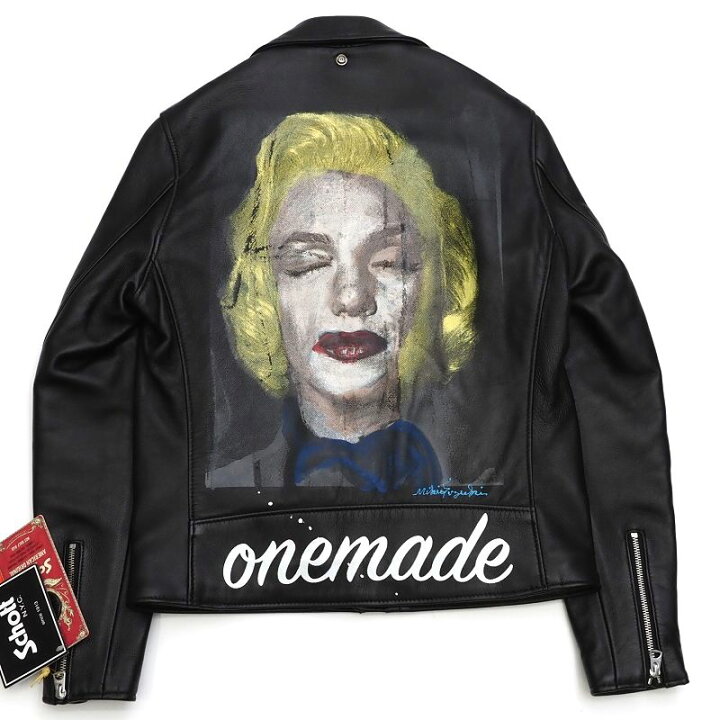楽天市場】未使用品 Schott × ONEMADE ラムレザー ライダース 