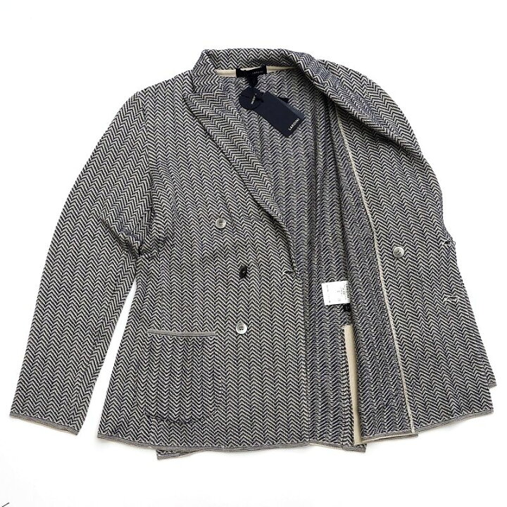楽天市場】新品 LARDINI ニット ダブル ジャケット 【サイズ：M 