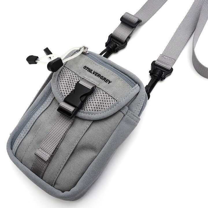 楽天市場】新品 nana-nana ショルダーバッグ ポーチ シルバーグレー 