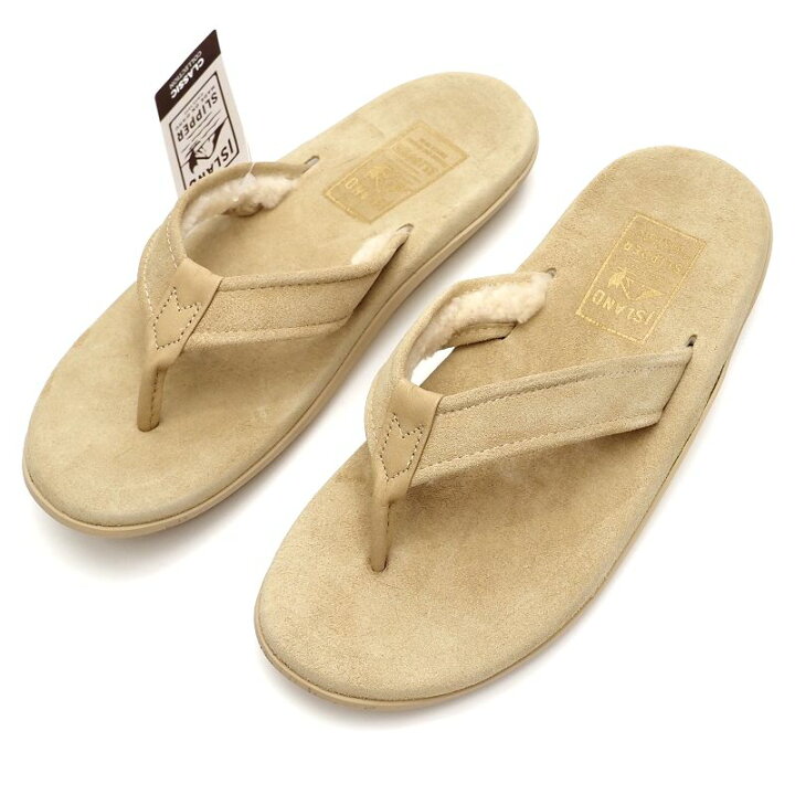 楽天市場】新品 ISLAND SLIPPER ムートンボア レザーサンダル 【サイズ 