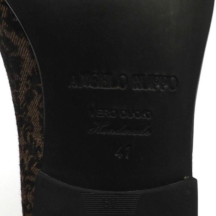 楽天市場】新品 ANGELO RUFFO ハラコレザー スリッポン 【サイズ：41 