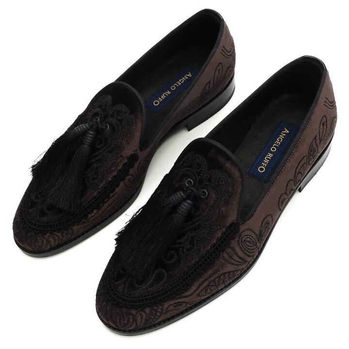 楽天市場】新品 ANGELO RUFFO タッセル ベルベット ローファー  