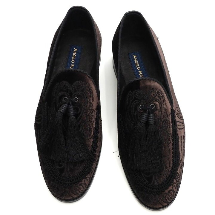 楽天市場】新品 ANGELO RUFFO タッセル ベルベット ローファー  