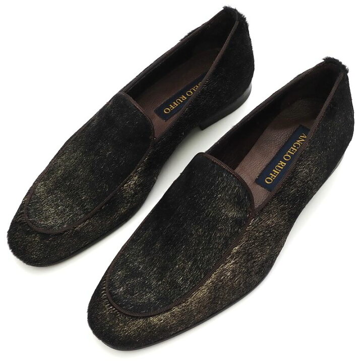 楽天市場】新品 ANGELO RUFFO ハラコレザー スリッポン 【サイズ：40 