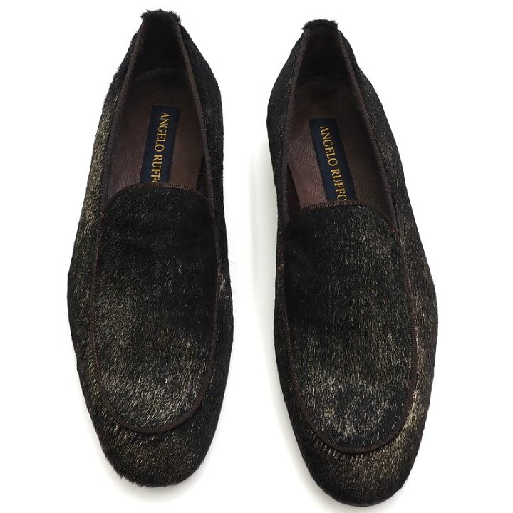 楽天市場】新品 ANGELO RUFFO ハラコレザー スリッポン 【サイズ：40  