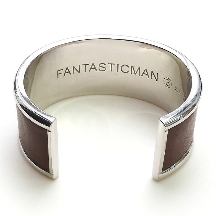 楽天市場】未使用品 FANTASTIC MAN バングル ブラウン×シルバー 