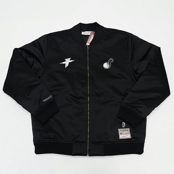 新品 Mitchell & Ness × BTS SUGA AgustD NBA Suga Glitch Bomber Warriors ゴールデンステート ウォリアーズ  ボンバージャケット 【サイズ：XL】 ブラック ミッチェルアンドネス メンズ 5WHC/C0686S/KAY26/HM/