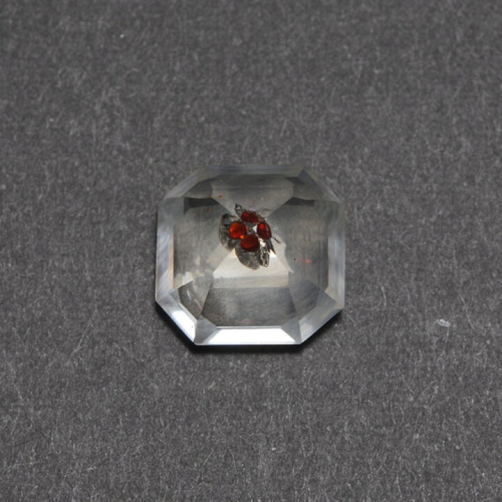 楽天市場】ガーネットインクォーツ 8.51ct ba-2221カットした無色透明 