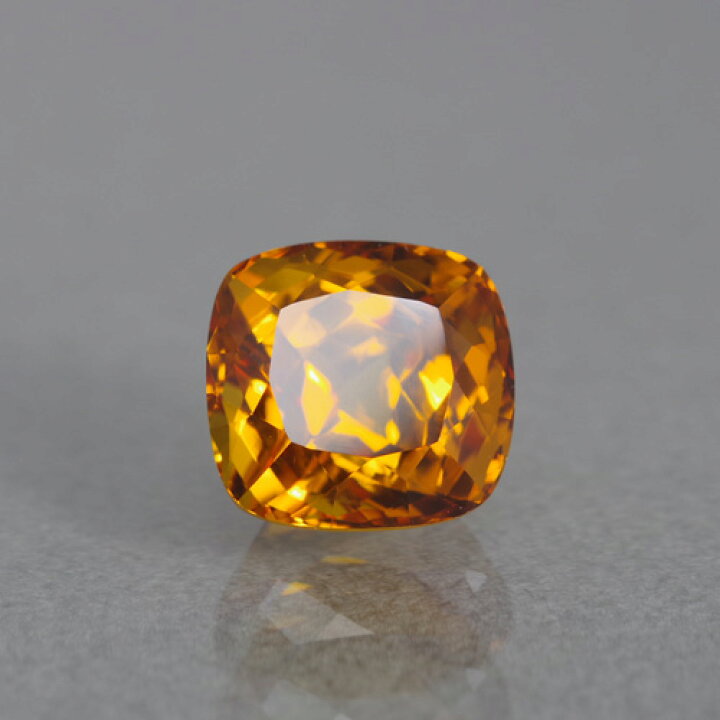 天然オレンジサファイア ルース 0.278ct 約3mm×4mm ソーティング付き 