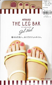 THE LEG BAR ジェルネイルストッキング ラメネイル風 (M-L)(ベージュ)(日本製) パンストタイプ 5本指 レディース アツギ