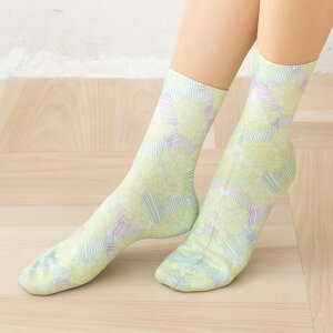 プリントソックス レモンの木柄 クルー丈 23-25cm レディース 靴下 STREAM as-9y71025