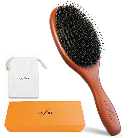 【楽天1位／レビュー1.3万件★4.64】ヘアブラシ Lefina 豚毛×天然木 高級パドルブラシ ヘッドスパニスト監修 頭皮ケア 頭皮マッサージ 静電気防止 髪質サポート 艶髪 乾燥対策 ギフト プレゼント 日常使い サロン品質
