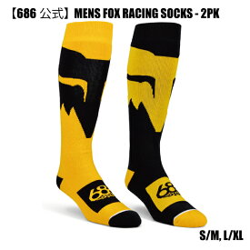 【公式】686 シックスエイトシックス 10月中旬お届け｜2627MENS FOX RACING SOCKS 2PK メンズ スノーボードソックス 靴下 スキー