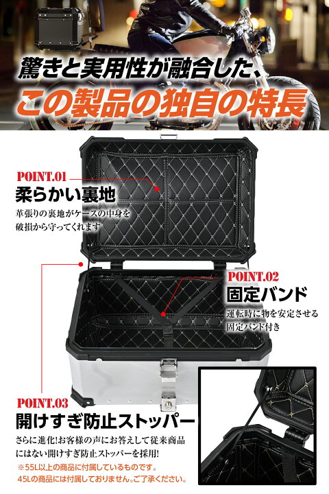 楽天市場】[GEARMAN] バイク用リアボックス バイクリアボックス リア 
