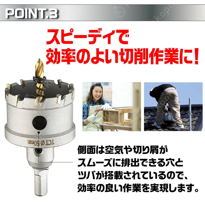楽天市場】【クーポンで最大2000円OFF】 ホールソー ホールソーセット 