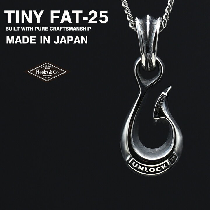 楽天市場】日本製 HOOKZ TINY FATフック 釣り針ネックレス シルバー 