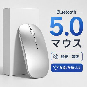 �y�ǉ��ŐVUSB�{Type-C�^�C�v�z���C�����X�}�E�X Bluetooth 5.0 �}�E�X �����^ �É� �[�d�� �ȃG�l���M�[ 2.4GHz 3DPI���[�h ���w�� �����x USB���V�[�o�[ �����^�ѕ֗� iPhone/iPad/Mac/Windows/Surface/Microsoft P